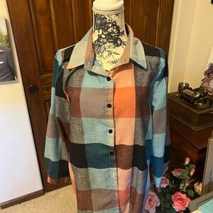 Multicolor Plaid Button-Up Shirt